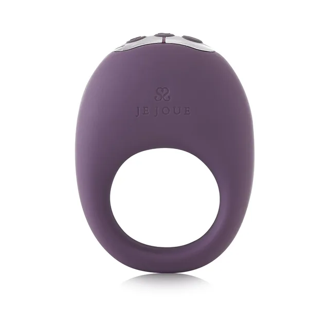 Front view of purple Mio cock ring with wide opening