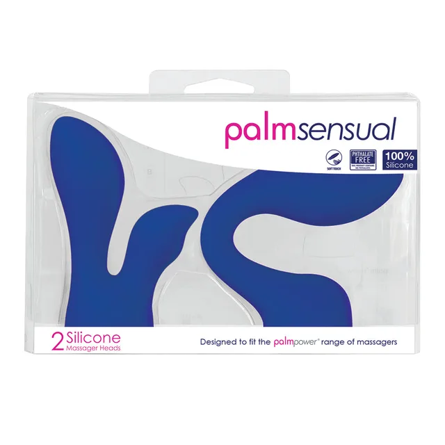 BMS PalmPower PalmSensual blue silicone attachment set two-piece set in clear retail package