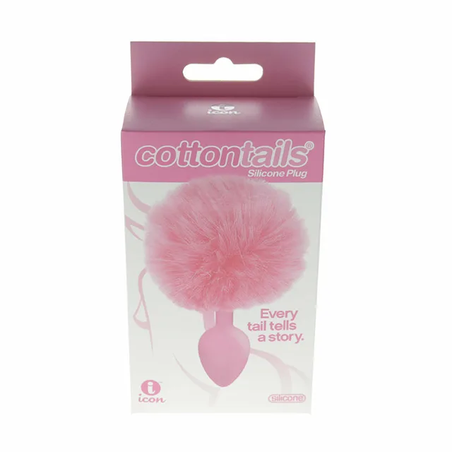 Icon Brands Cottontails pink silicone bunny tail plug retail box