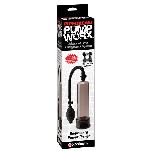 Smoke-black Pump Worx Beginner Power Pump with black bulb in box