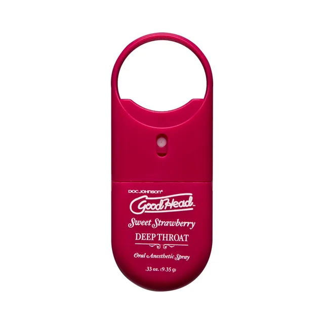GoodHead To Go Sweet Strawberry Spray pink pocket bottle with circular finger grip
