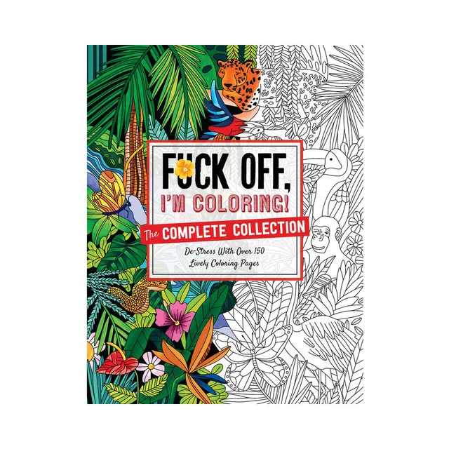 Complete Collection cover with tropical leaves flowers and black linework