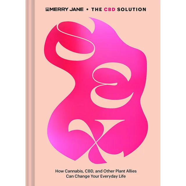 pink CBD Solution Sex hardcover with neon abstract lettering