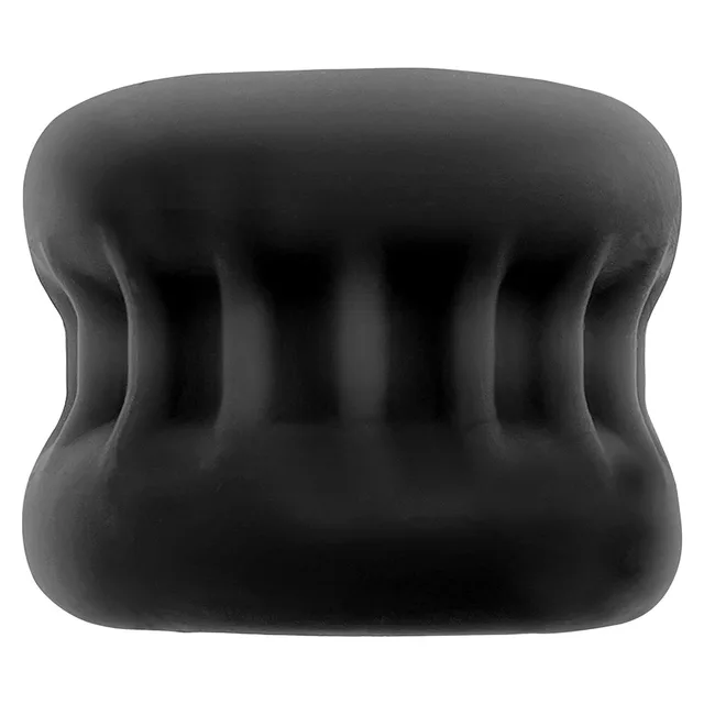 black OxBalls Core Gripsqueeze ballstretcher with ribbed hourglass shape