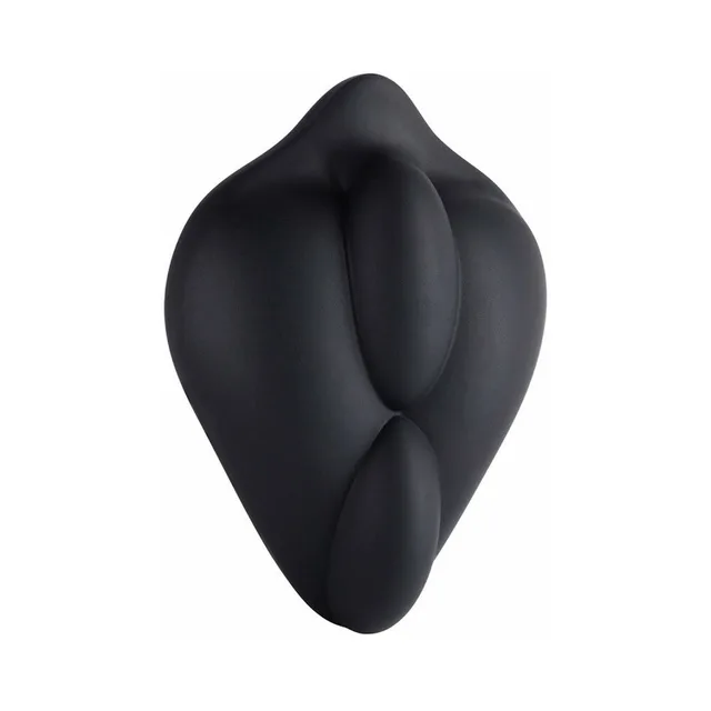 Banana Pants B.Cush black silicone dildo-base cushion contoured front view