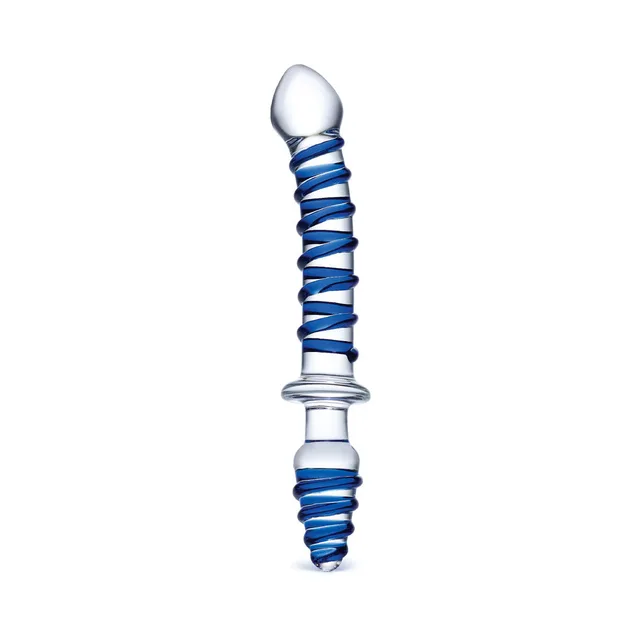 Glas Mr. Swirly clear glass double-ended design