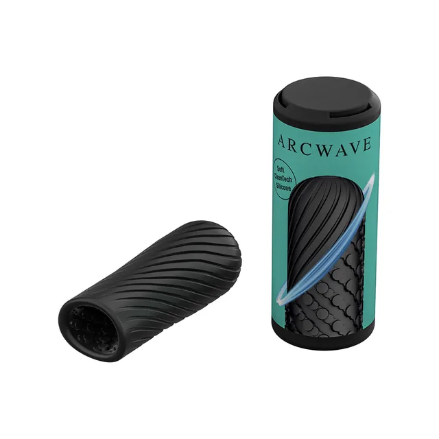 Black Arcwave Ghost sleeve beside cylindrical case
