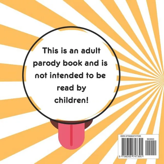 Back cover of Will You Suck My Lollipop? showing a lollipop outline above an adult parody notice