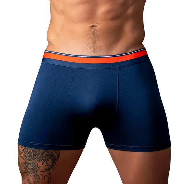Front view of Navy Male Power Soo Cumfy Boxer Brief size XL