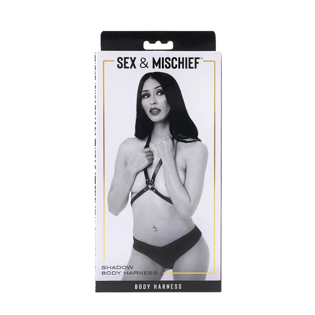 Sportsheets Shadow black body harness front retail package