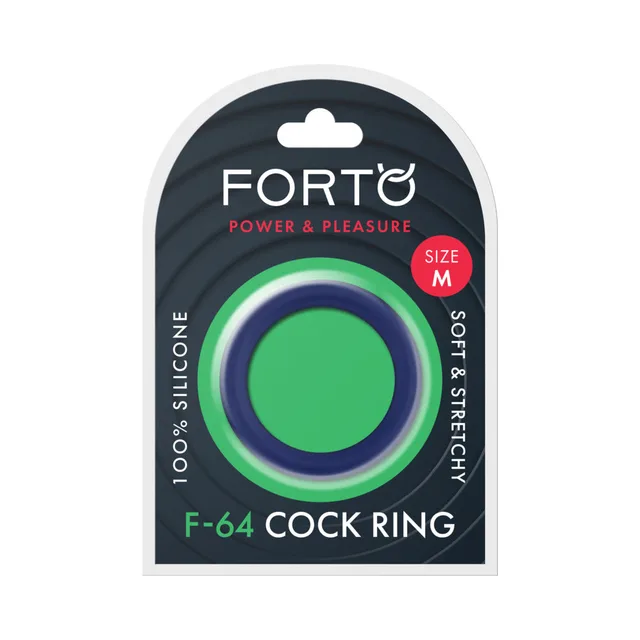 Forto F-64 medium blue cock ring in retail package