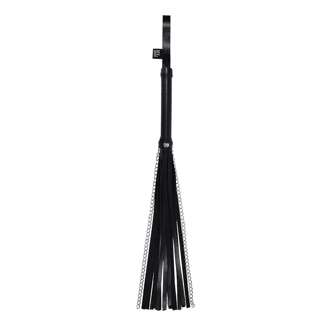 Sportsheets Shadow black chain flogger vertical front view