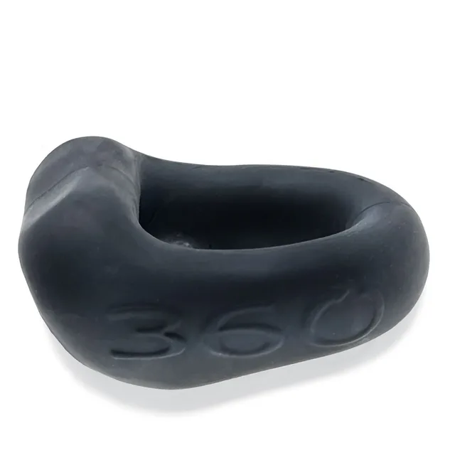 Front angled view of black OxBalls 360 ring
