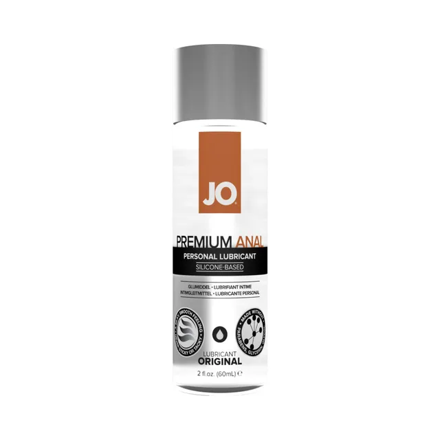System JO Premium Anal Original 2.5-ounce bottle with orange label