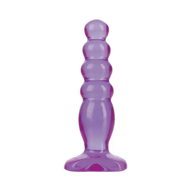 Unboxed purple Crystal Jellies plug with four rounded sections and flared base