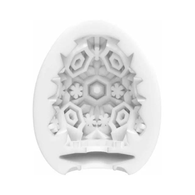 White Snow Crystal sleeve showing geometric inner texture