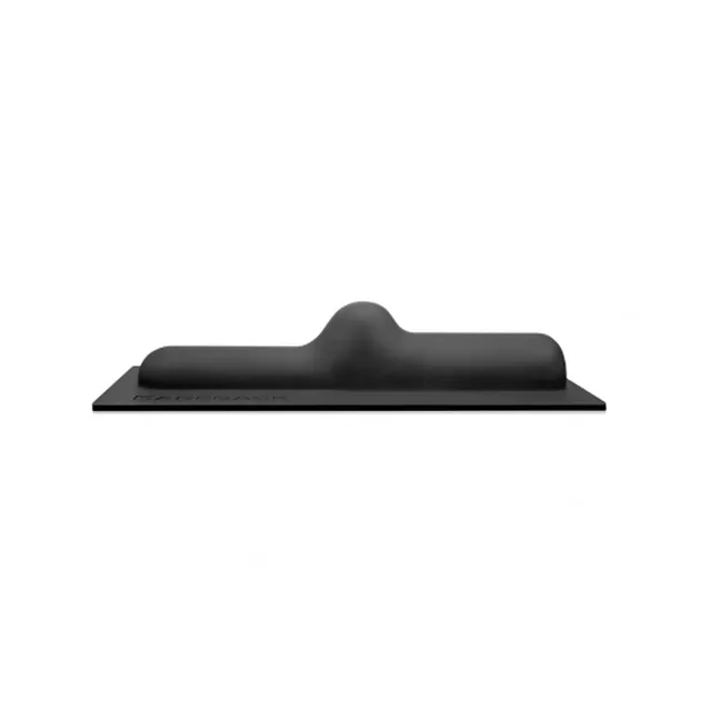 Side profile of black Cowgirl Bareback smooth silicone attachment