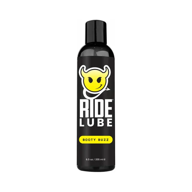 Sliquid Ride Lube Booty Buzz 8.5 fl oz black bottle
