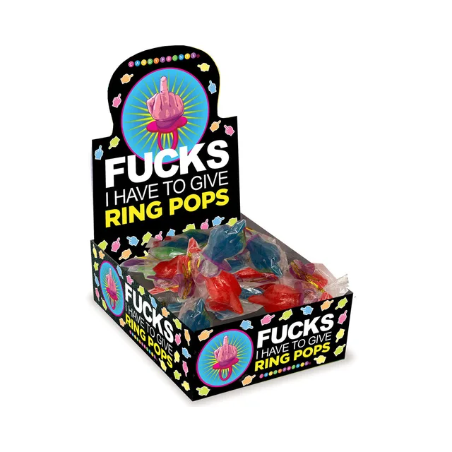 Last Fuck Ring Pops 30-piece black countertop display