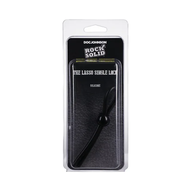 Rock Solid Black Lasso Ring clear clamshell package front