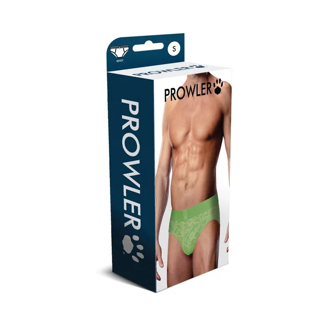 Prowler neon-green lace brief size S retail box