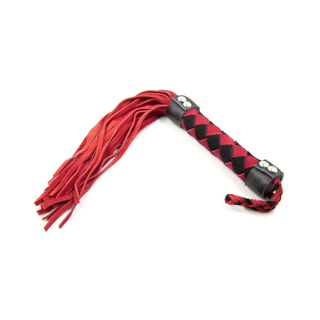 Angled view of red flogger falls and hanging loop