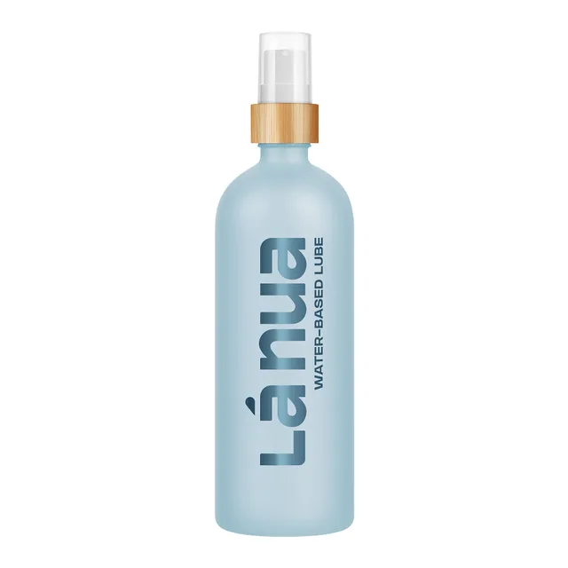 La Nua Unflavored 6.8 oz tall pale-blue pump bottle