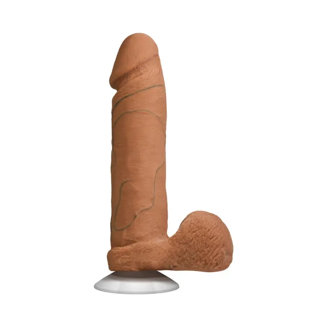 Doc Johnson UR3 Brown Dildo brown dildo with silver suction base