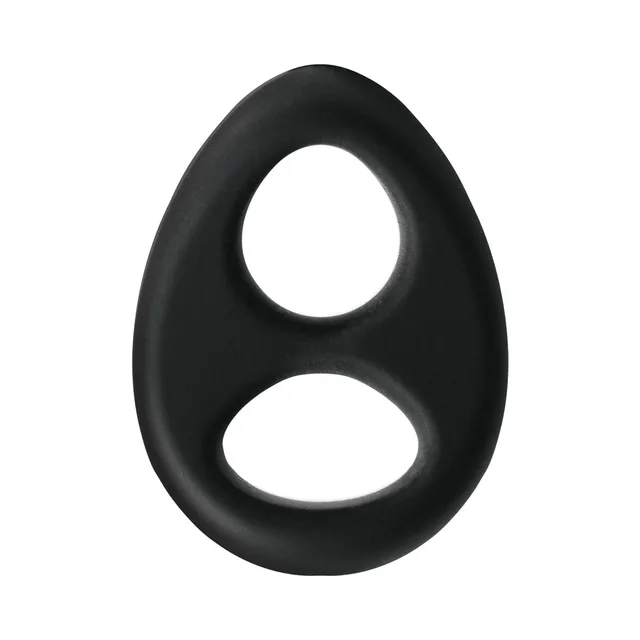 Black Renegade Romeo dual ring with round and elongated openings