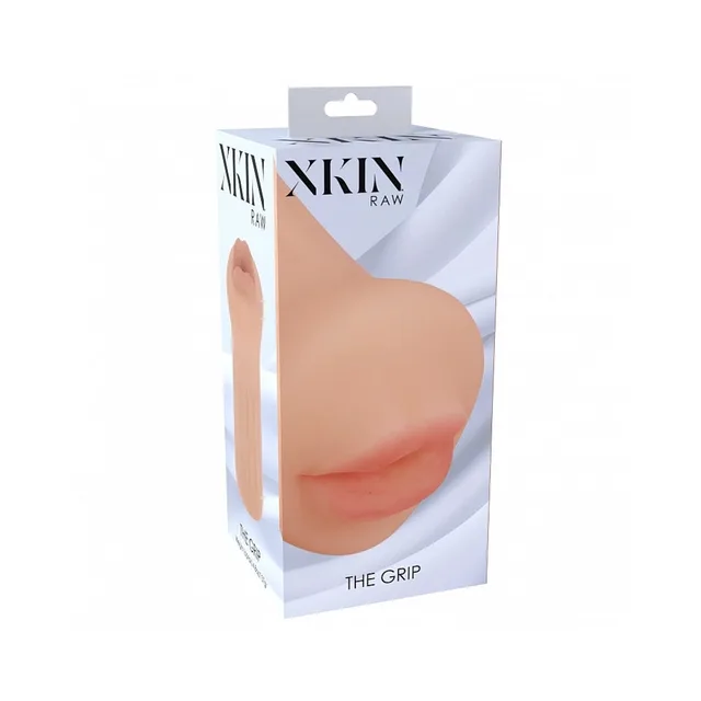 Xkin Raw The Grip beige stroker in white and silver carton