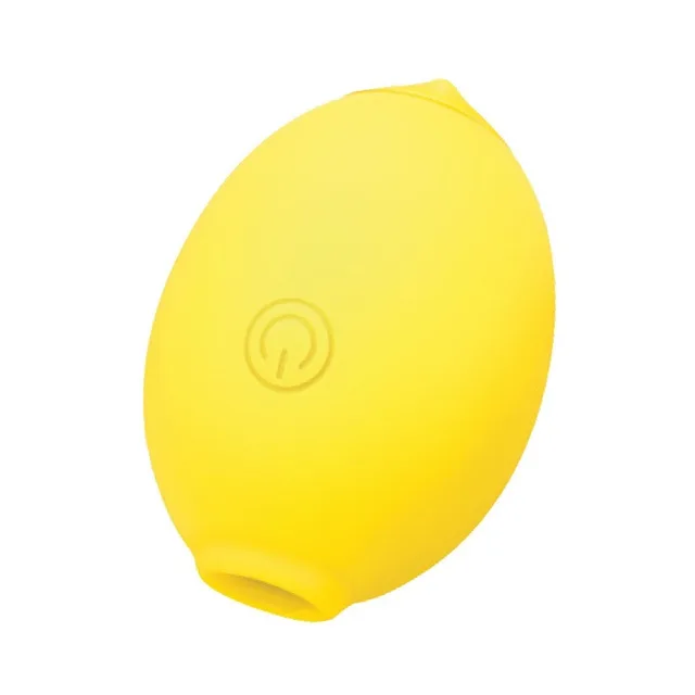 Yellow Lemon stimulator with oval body and power button