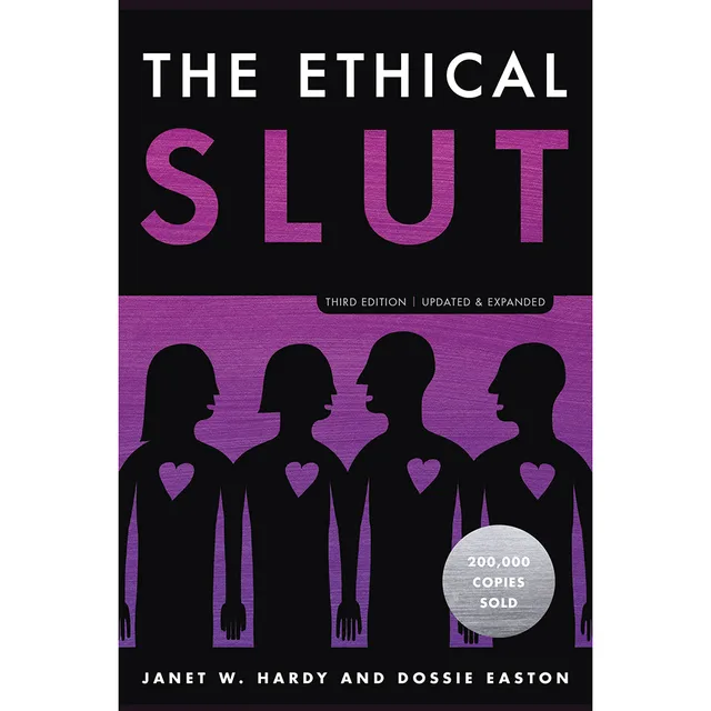 black and purple Ethical Slut third edition cover with four silhouettes