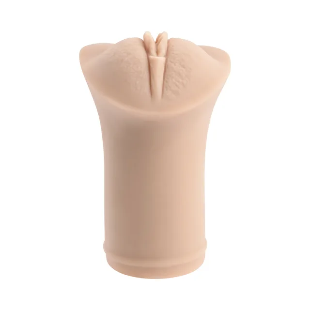 front view of beige Pocket Pleaser with molded entry and round base