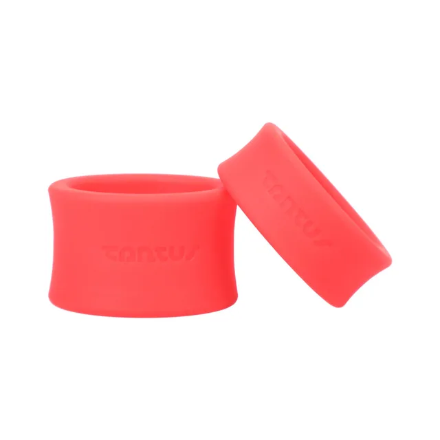 Crimson Tantus ball stretcher kit showing two different band widths
