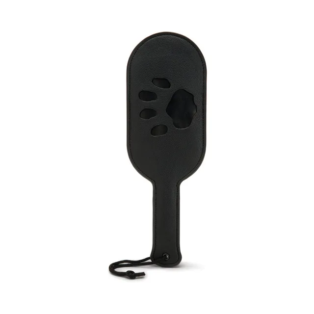 Prowler RED black Puppy Paddle front view with paw-shaped cutout straight handle and wrist loop