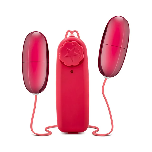 Blush B Yours Cerise Double Pop Eggs two wired eggs flanking rectangular remote
