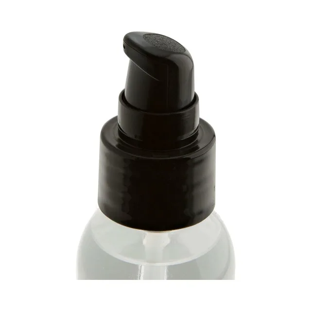 Mood Warming Lubricant 4 oz close-up of black pump dispenser