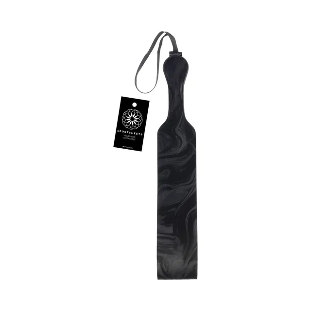 Black Sportsheets Velvet Noir loop paddle with wrist strap