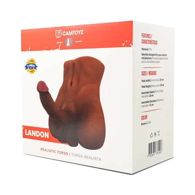 Camtoyz RAW Landon brown realistic torso retail box