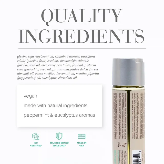 Peppermint and Eucalyptus oil ingredient panel graphic