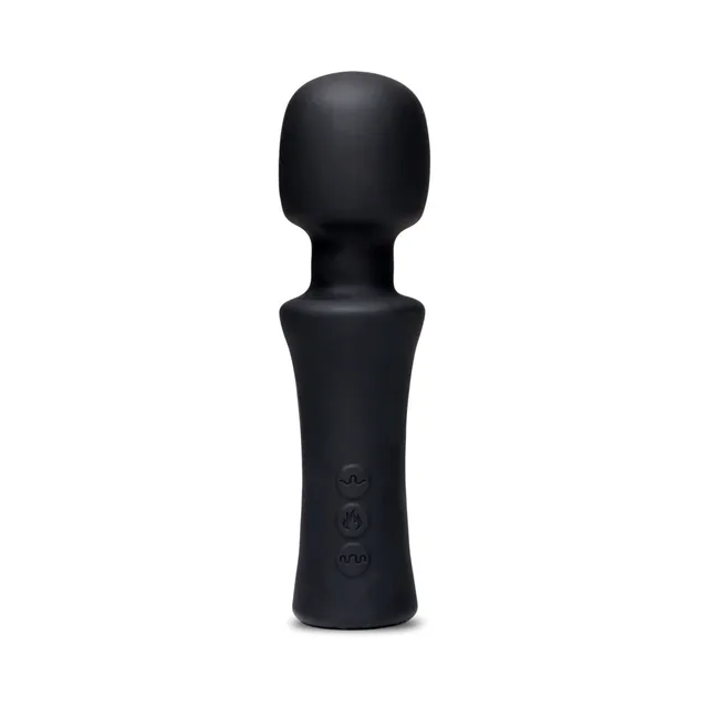 Nu Sensuelle Adore XLR8 black wand massager front upright product view