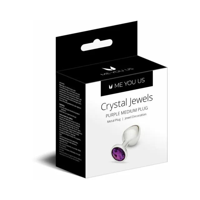 Medium purple Me You Us Crystal Jewels metal plug box