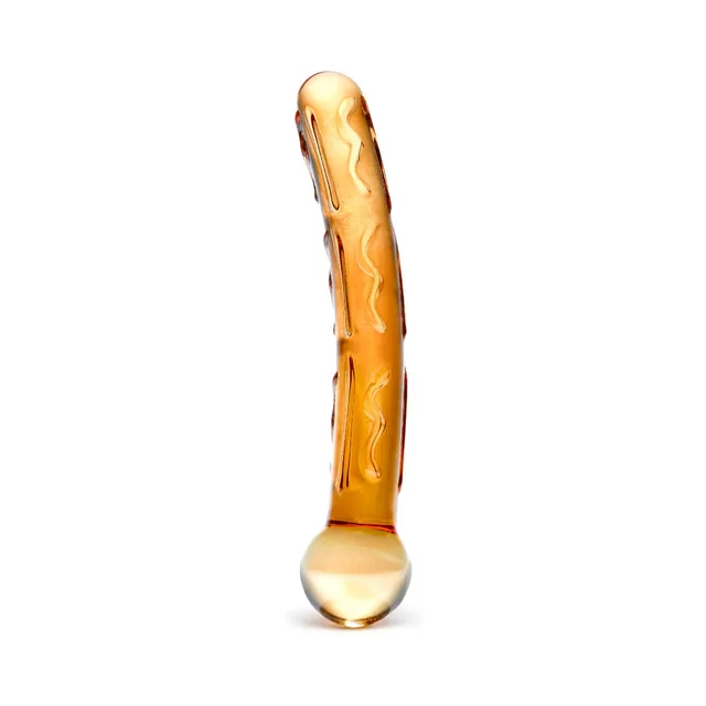Glas Orange Tickler upright orange textured shaft
