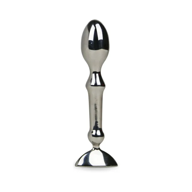 Aneros Tempo Stainless Steel Stimulator upright polished product with flared base
