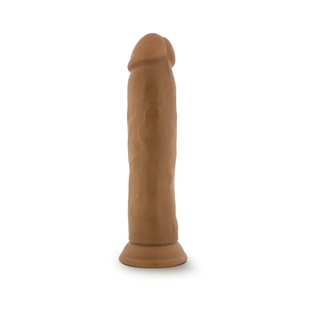 Tan Dr. Skin 9-inch dildo upright front view