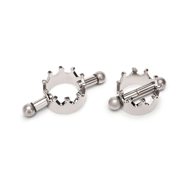 Pair of silver Prowler RED crown clamps with ball ends