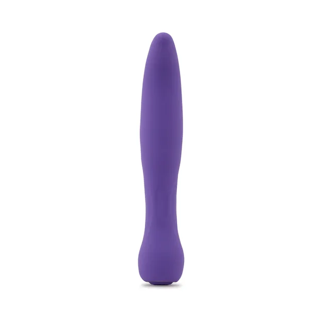 upright purple Baelii XLR8 vibrator with a curved contoured shaft