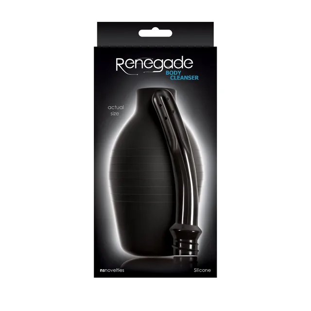 Renegade Black Body Cleanser Douche black product in hanging retail card