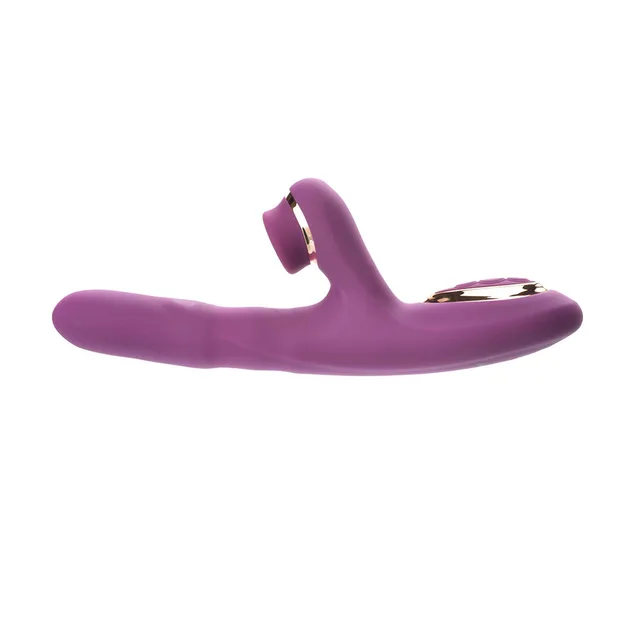 Horizontal side view of pink Tapping Rabbit with round external arm