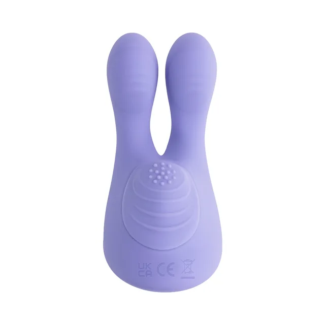 Selopa Handsy light purple front view of twin prongs and textured oval face